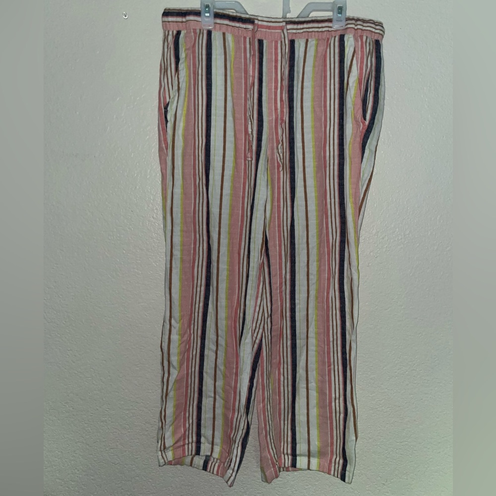 Old Navy Striped Linen Like Pants - size L